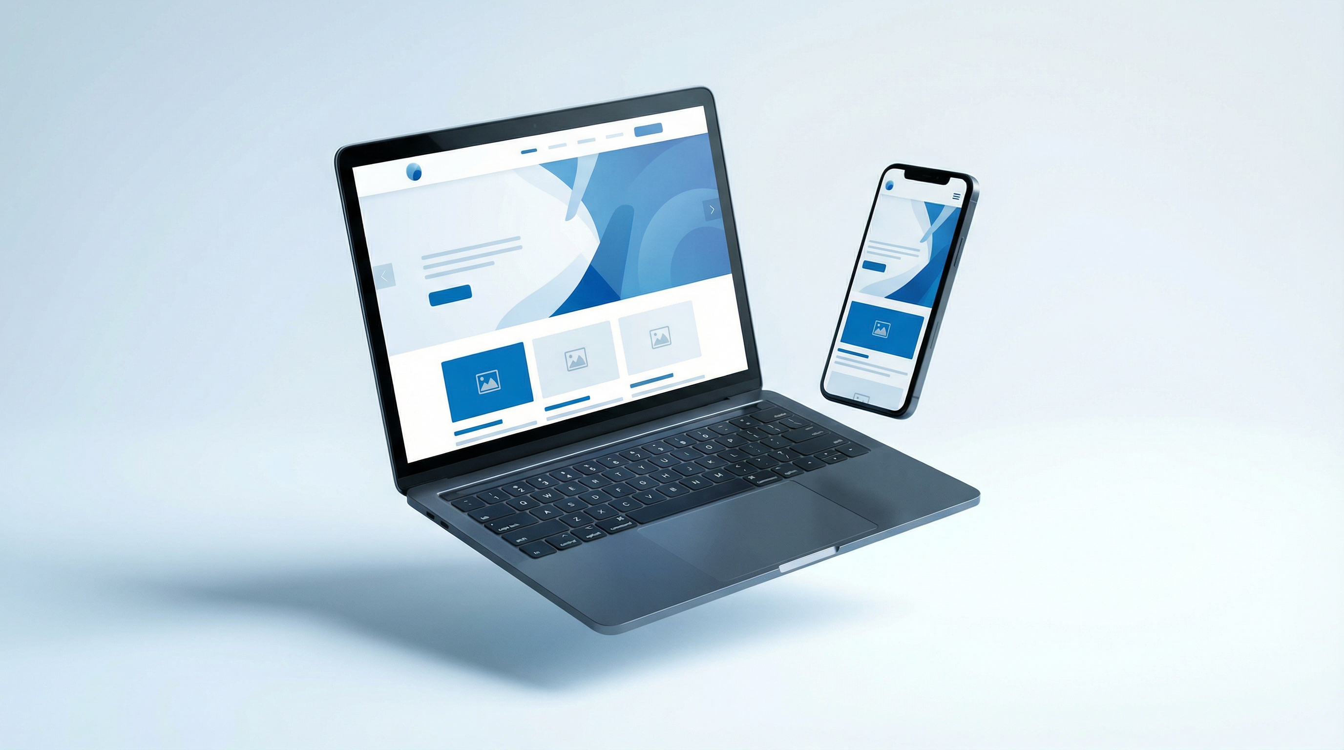 Professional website design mockup